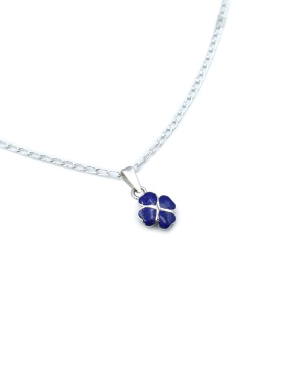 Trébol Pequeño – colgante de plata 925 con lapislázuli, GeoPiedra